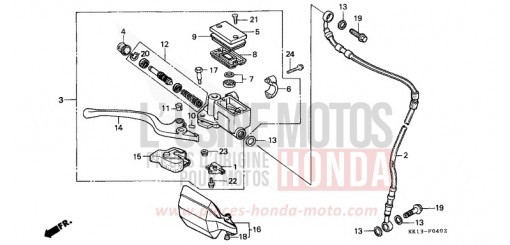 VORDERRADBREMSE (3) XR250RM de 1991